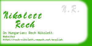 nikolett rech business card